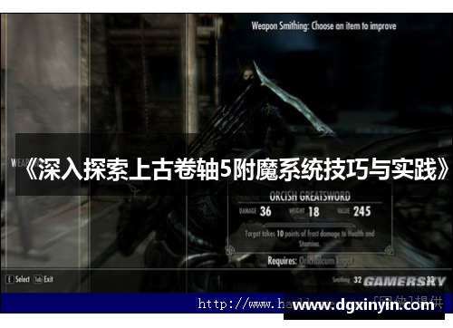 《深入探索上古卷轴5附魔系统技巧与实践》